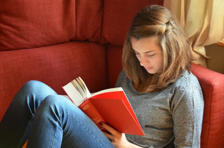 A girl reading, yesterday