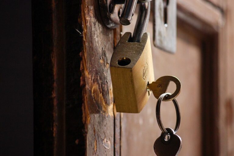 A padlock on a door yesterday