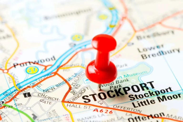 map showing stockport