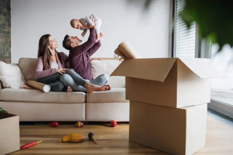 family moving into new home