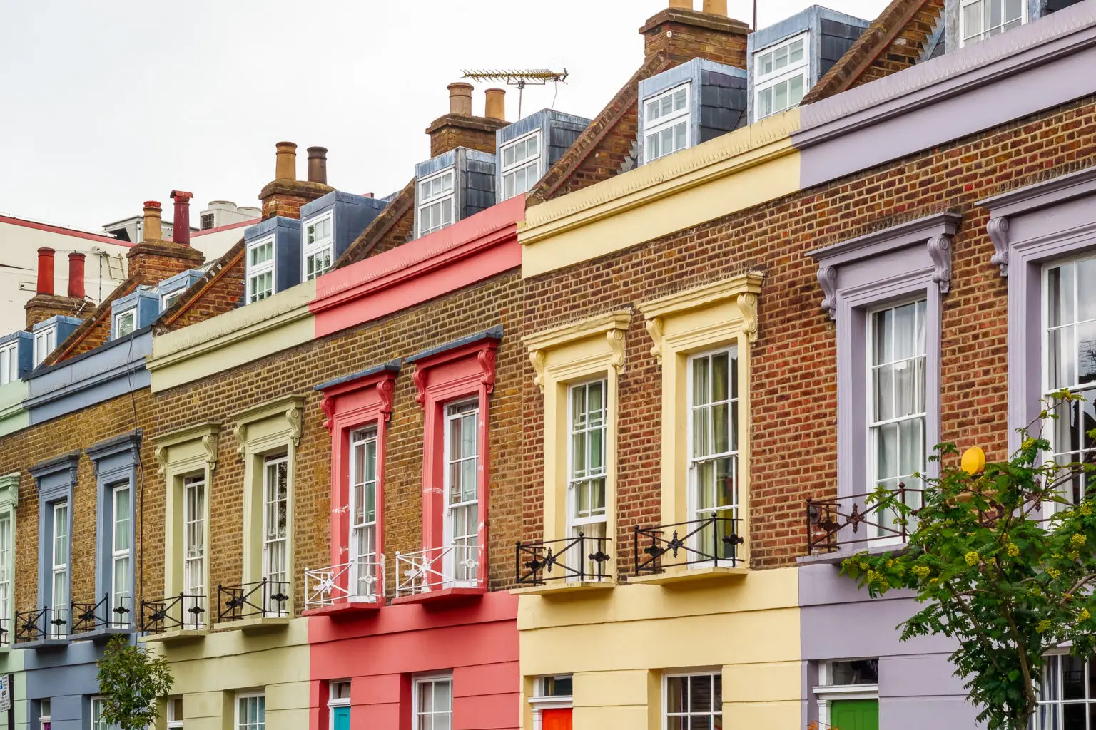 row of houses in the uk